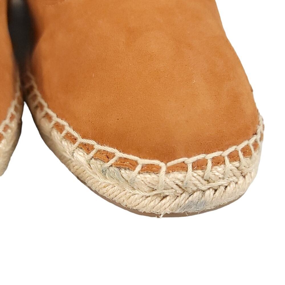 Vionic Lace Up Espadrille Flats Coast Sandy Suede Orthotic - Picture 10 of 11